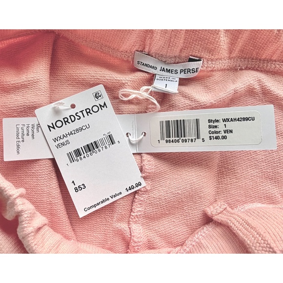 JAMES PERSE NWT FRENCH TERRY VENUS COTTON SHORTS. SIZE 1 (S) - Picture 8 of 9